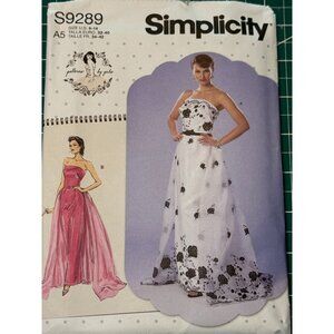 Simplicity S9289 Strapless Dress Sewing Pattern A5